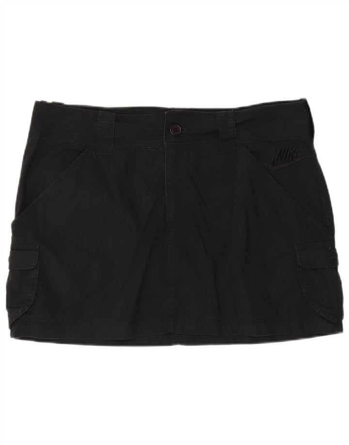 Nike Dame Mini Cargo Skirt UK 14 Large W34 Black Bomuld