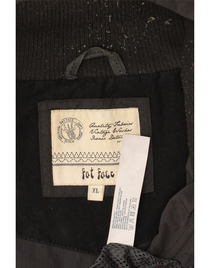 FAT FACE Herre Hooded Utility Jacket UK 42 XL Grå Nylon