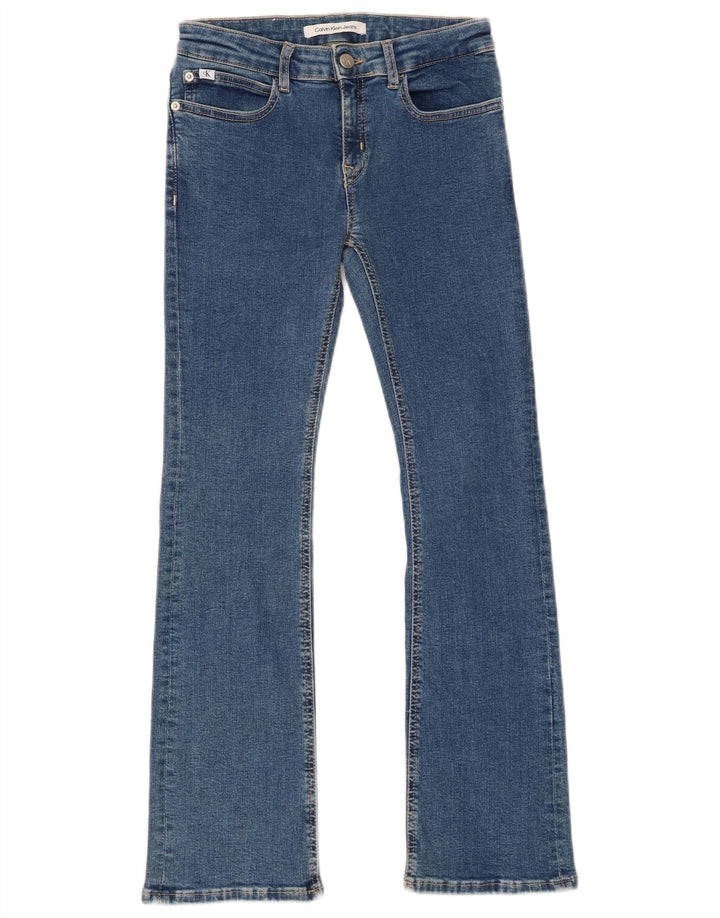 CALVIN KLEIN Piger Bootcut Jeans 11-12 år W26 L28 Blå Bomuld