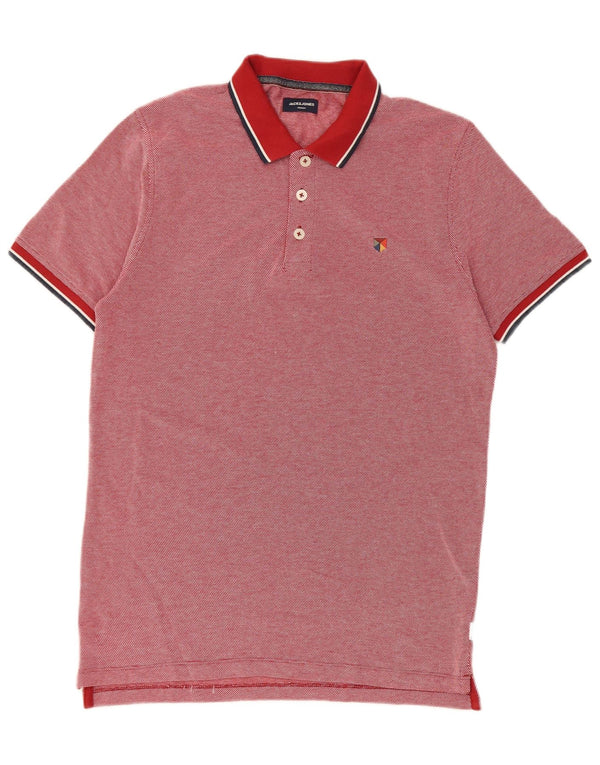 Jack & Jones herre poloshirt Medium rød bomuld