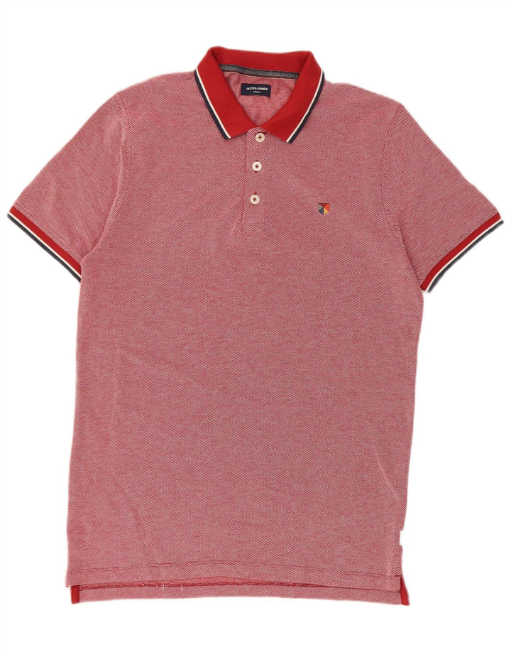Jack & Jones herre poloshirt Medium rød bomuld