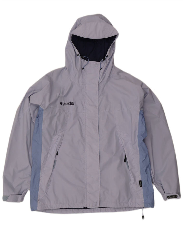 Champion Dame Oversized Hætte Regnjakke UK 18 XL Blå Colourblock