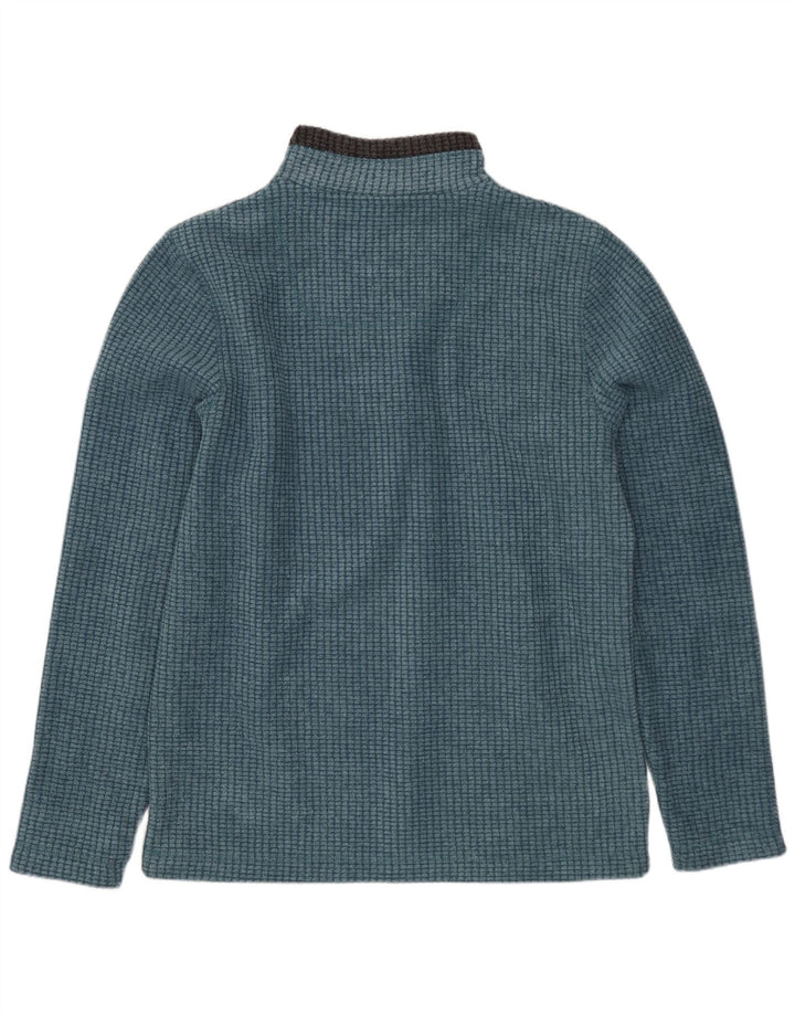 Weird Fish Herre Zip Neck Fleece Jumper Lille Blå Polyester