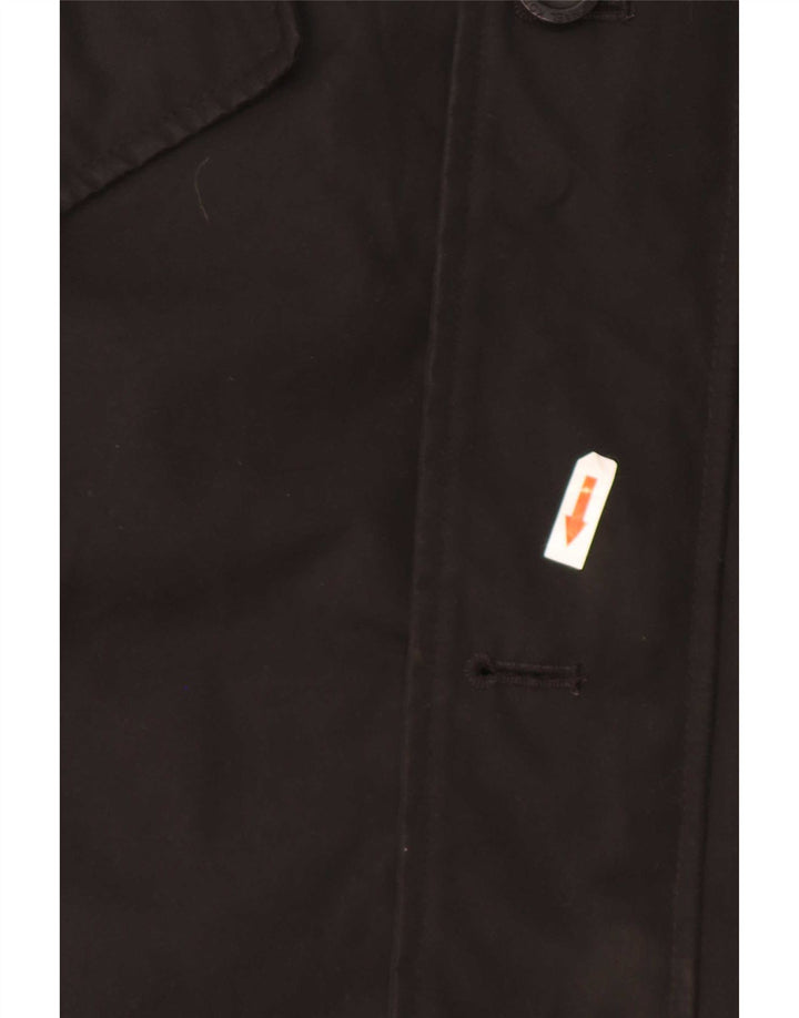Michael Kors Herre Hooded Windbreaker Coat UK 40 Large Black Polyester