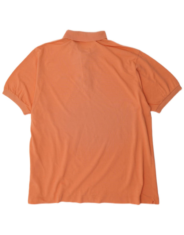 Lacoste Herre Regular Fit Polo Shirt Størrelse 7 2XL Orange Bomuld