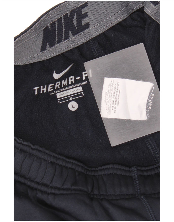 Nike Herre Therma-Fit træningsdragt Bukser Large Navy Blue Polyester