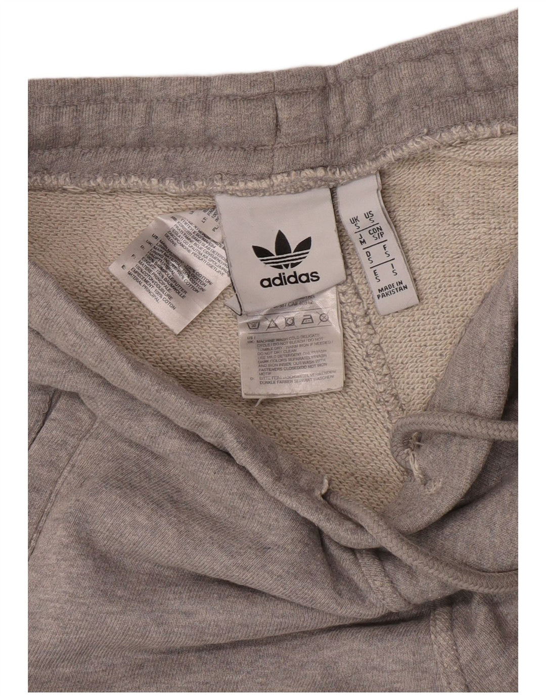 Adidas Sportsshorts til mænd, små grå flækkede bomuld