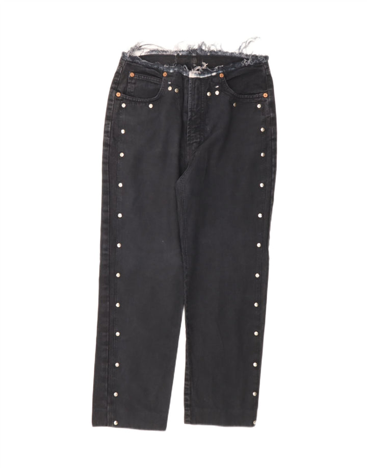 VINTAGE Womens Capri Jeans W30 L24 Black Vintage Vintage and Second-Hand Vintage from Messina Hembry 