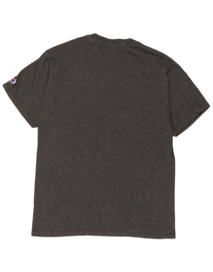 Champion Herre George Fox University grafisk T-shirt top mellemgrå bomuld