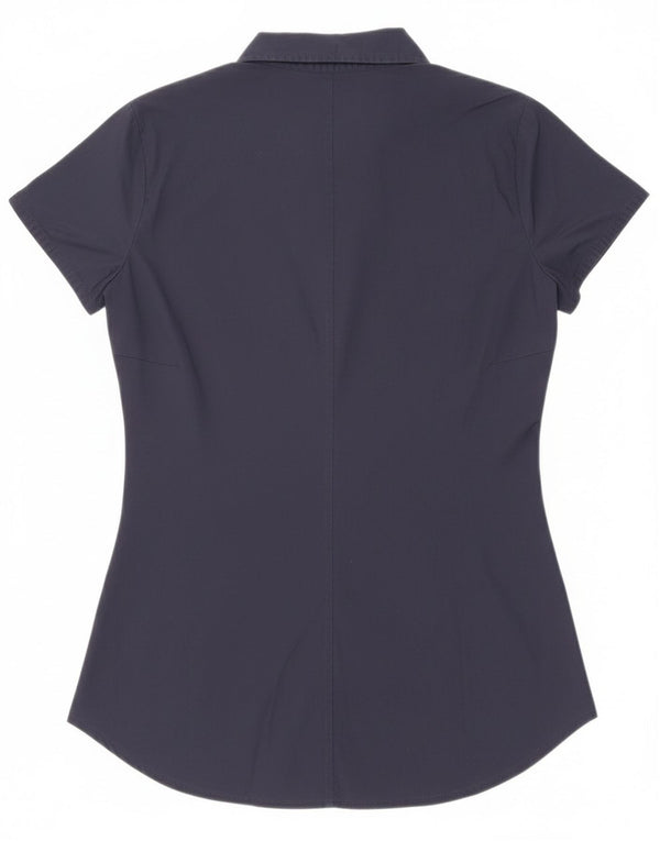 Guess kortærmet skjorte til kvinder UK 8 Lille marineblå bomuld