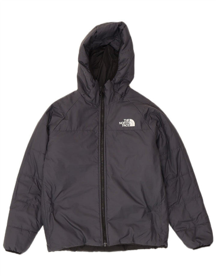 The North Face Boys Hætte Vendbar Polstret Jakke 11-12 År Grå