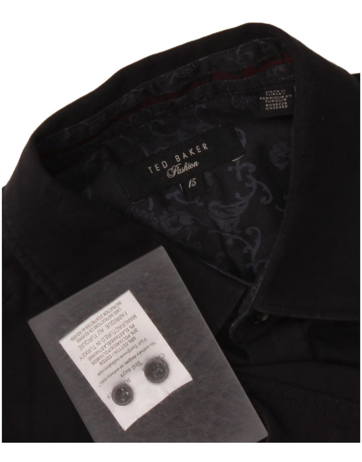 TED BAKER Herreskjorte str. 15 Medium Sort bomuld
