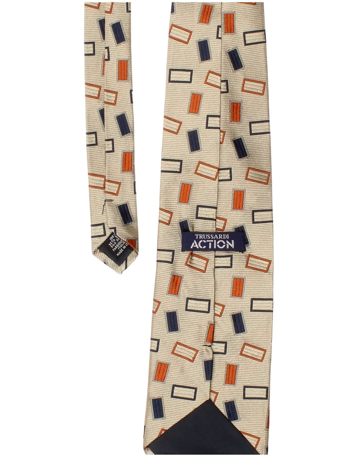 Trussardi Herre slips One Size Beige Geometrisk Silke Classic