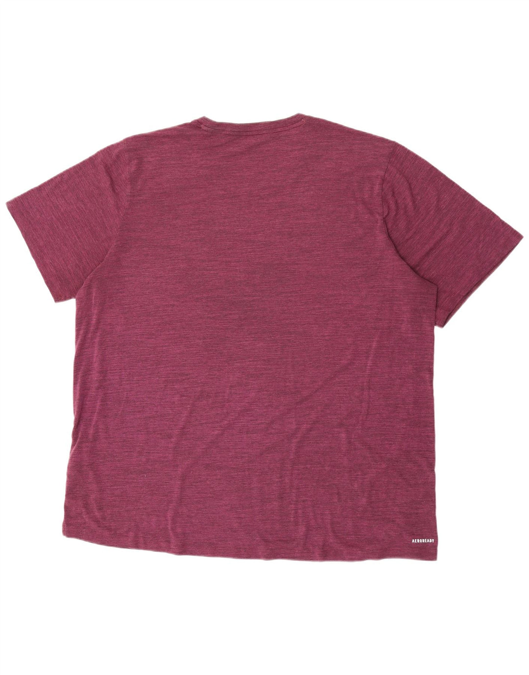 Adidas Herre T-Shirt Top XL Burgundy Flecked Polyester