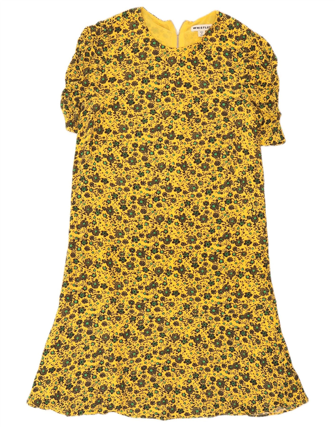 Whistle Dame A-Line Kjole UK 8 Small Yellow Floral