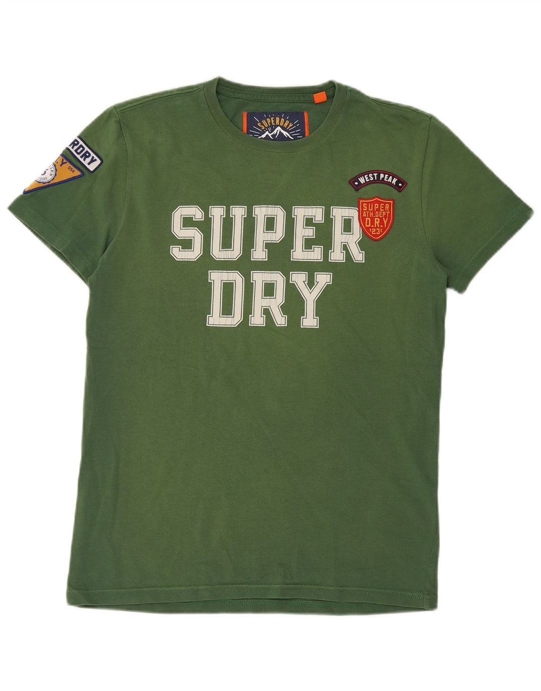SUPERDRY Herre grafisk T-shirt Top Lille grøn bomuld