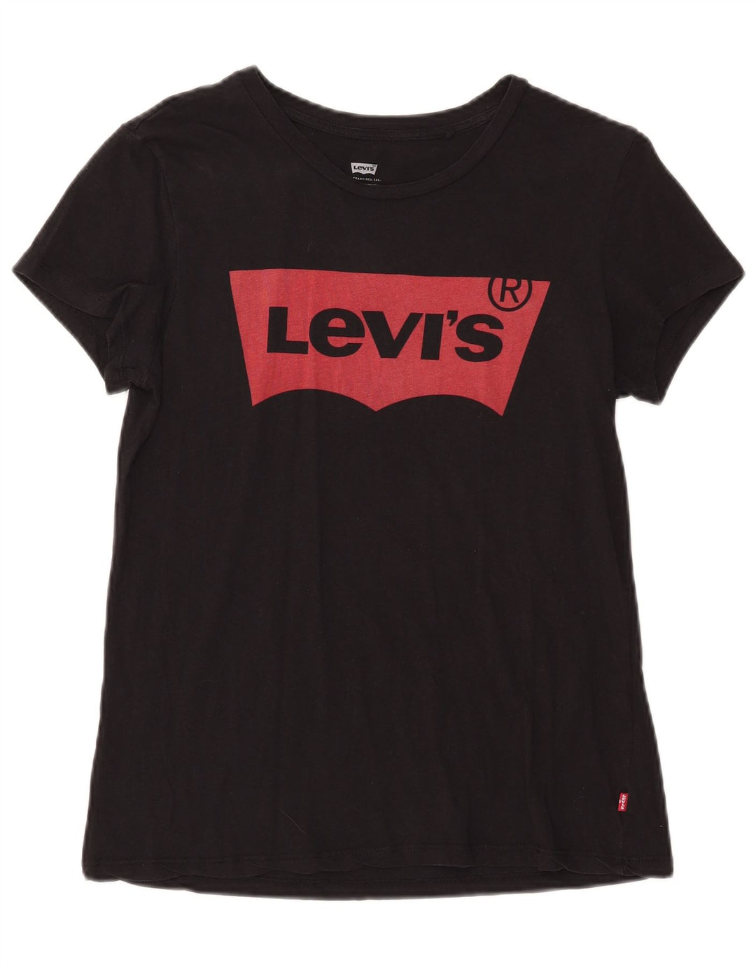 Levi's Dame Grafisk T-Shirt Top UK 14 Medium Sort