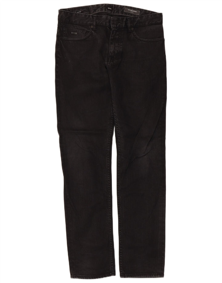 Hugo Boss Herre Delaware Slim Jeans W32 L32 Sort Bomuld