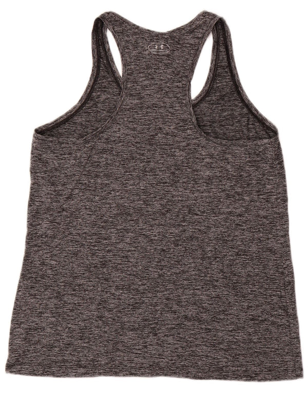 Under Armour Dame Heat Gear Grafisk Vest Top UK 16 Large Grey Flecked