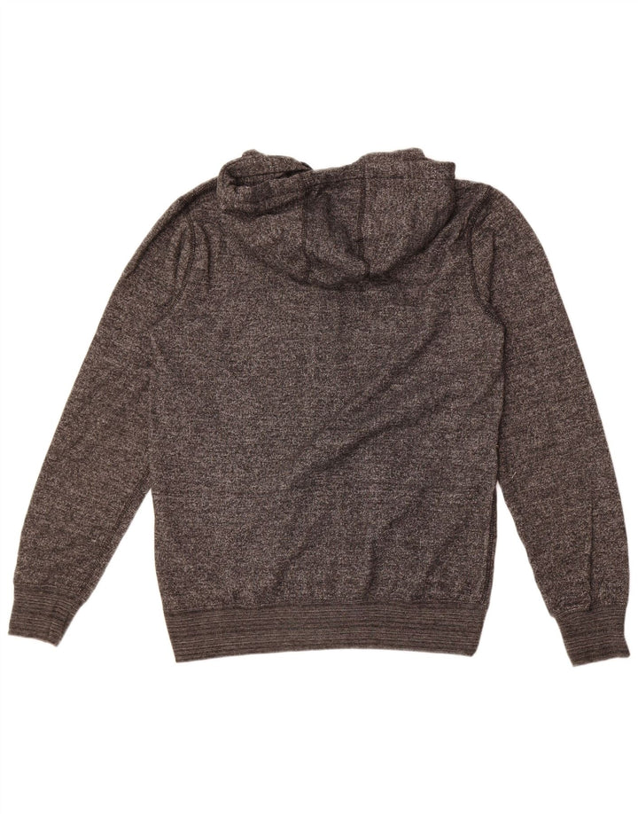 Quiksilver Herre grafisk hættetrøje med lynlås mellemgrå polyester