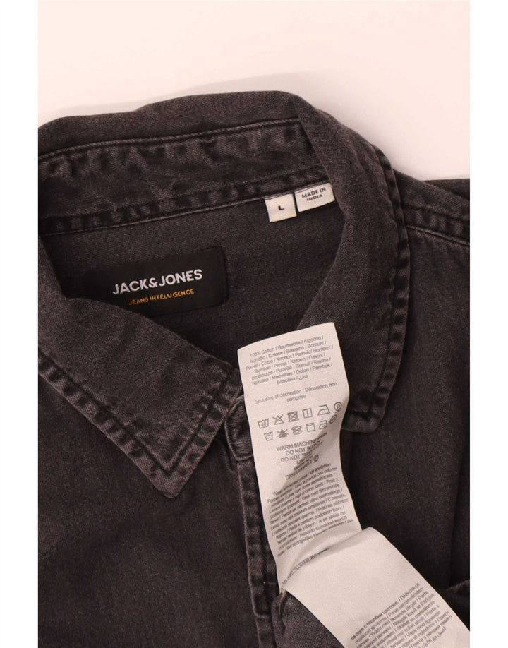 Jack & Jones Herre denimskjorte Stor grå bomuld