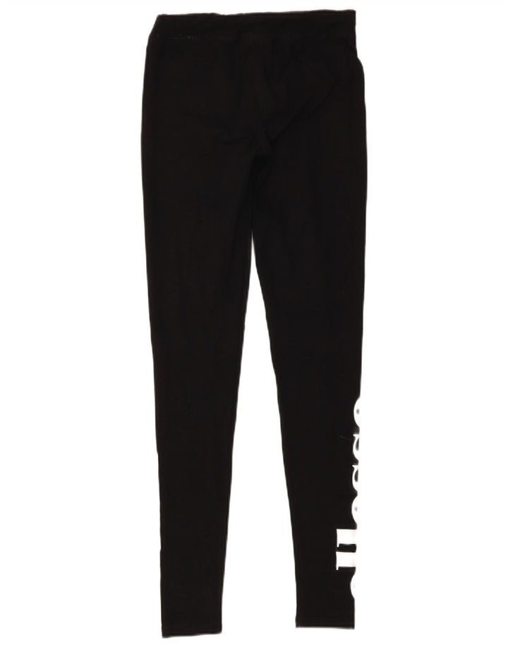 Ellesse Womens Grafiske Leggings UK 8 Small Black Bomuld