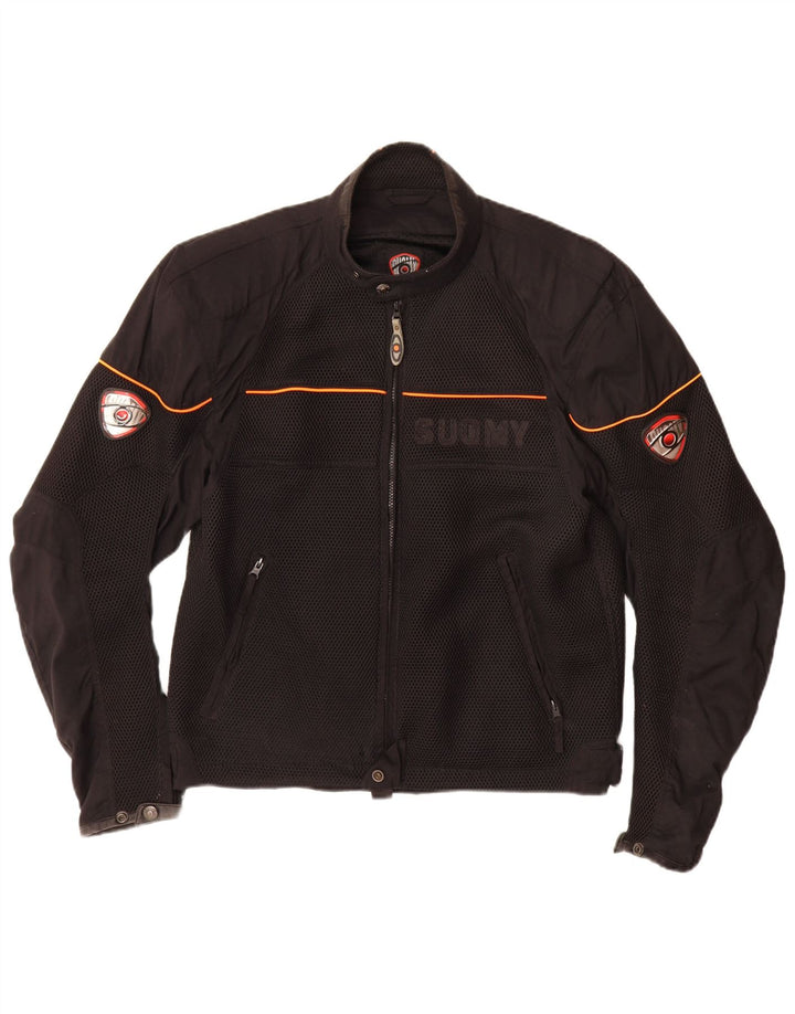 Suomy Herre Graphic Racer Jacket IT 54 2XL Sort Nylon