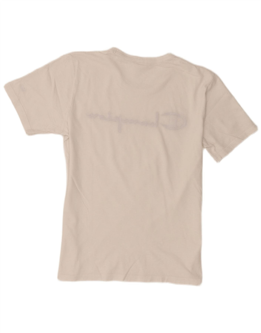 Champion Herre Grafisk T-Shirt Top Medium Hvid Bomuld