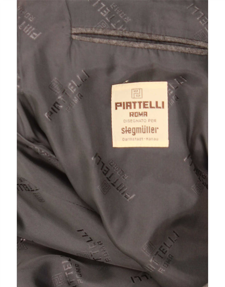 Piattelli Herre 2-knaps blazerjakke UK 38 Medium Grey Virgin Wool