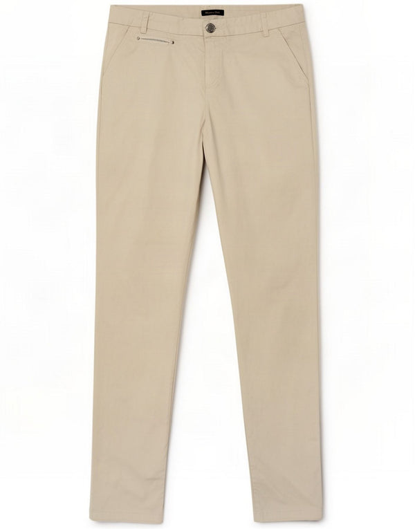 Massimo Dutti Dame Slim Chino Bukser EU 38 Small W28 L29 Grå Bomuld