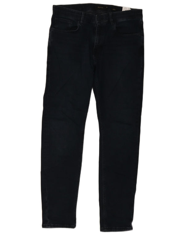 Massimo Dutti Herre Slim Jeans EU 42 Large W32 L32 Marineblå Bomuld