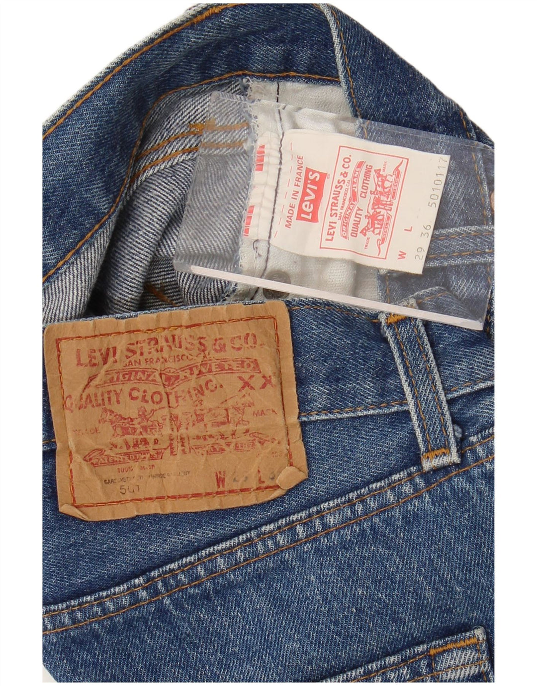 Levi's Womens 501 denimshorts W29 Medium Blue Bomuld