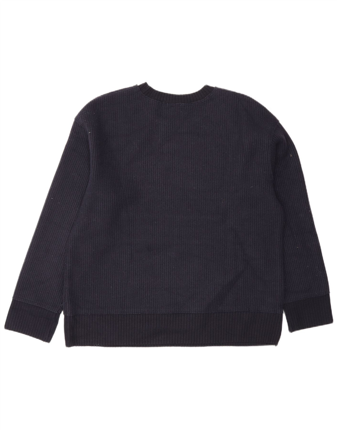 Zara Herre sweater med rund hals, lille marineblå viskose