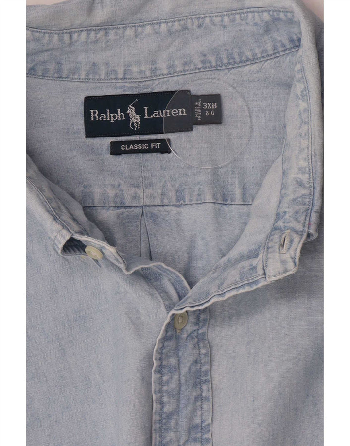Ralph Lauren Herre Classic Fit skjorte 3XL blå bomuld