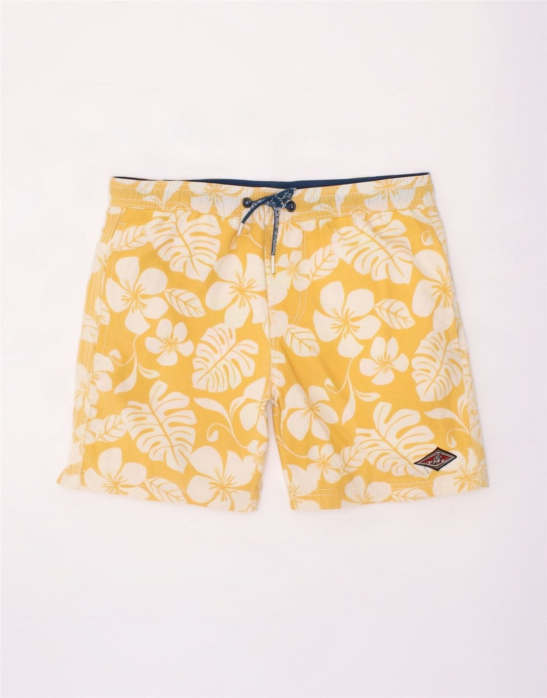 Bear Boys Badeshorts 9-10 år Gul blomsternylon