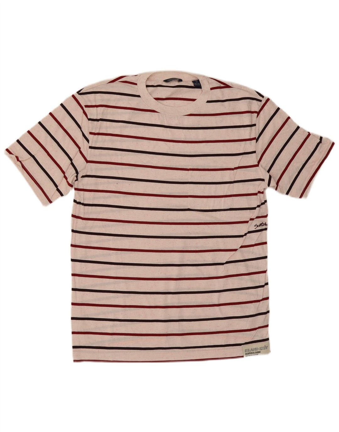 Scotch & Soda T-shirt til mænd mellem hvid stribet bomuld