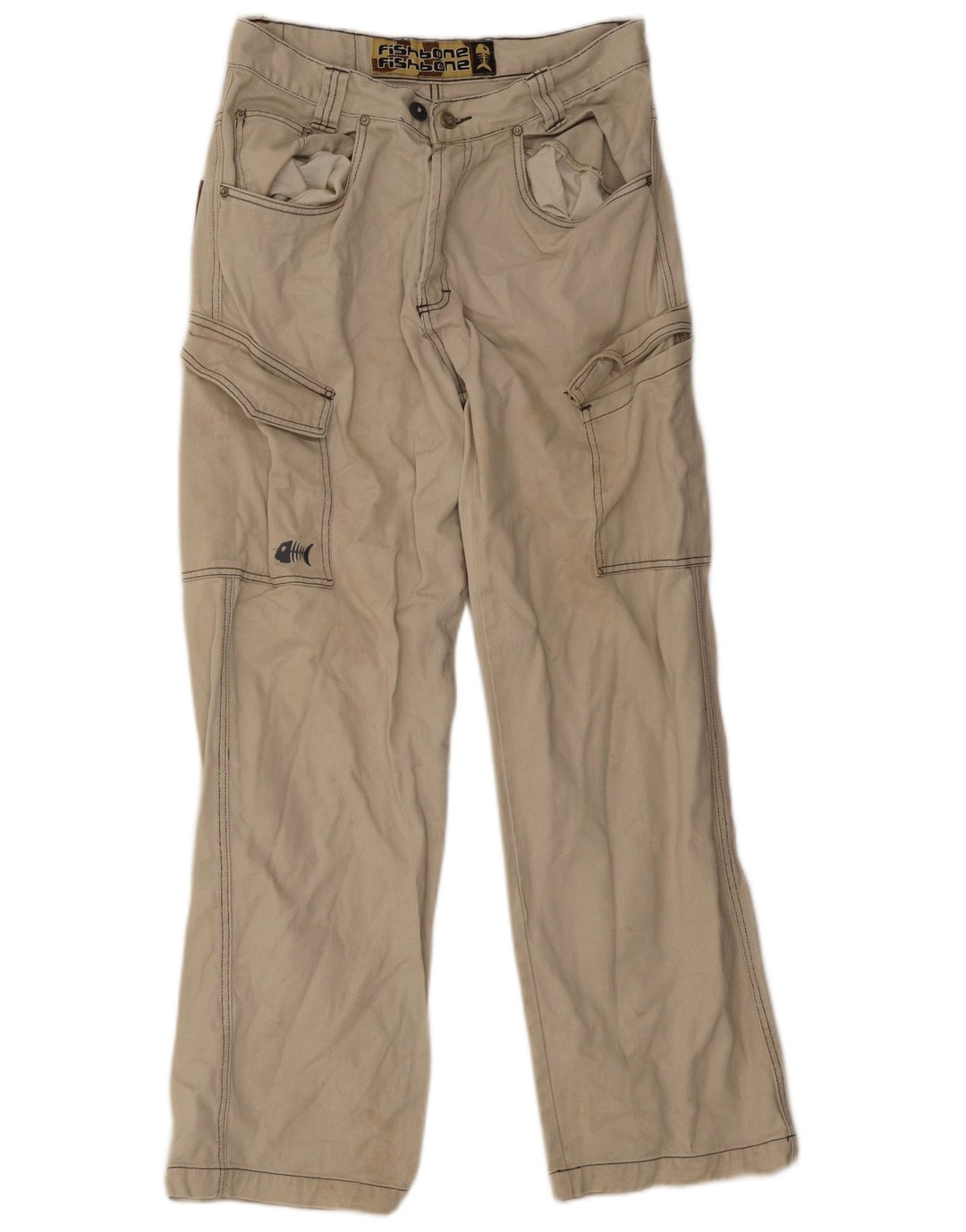 Fishbone Herre Straight Cargo Bukser Medium W32 L30 Beige