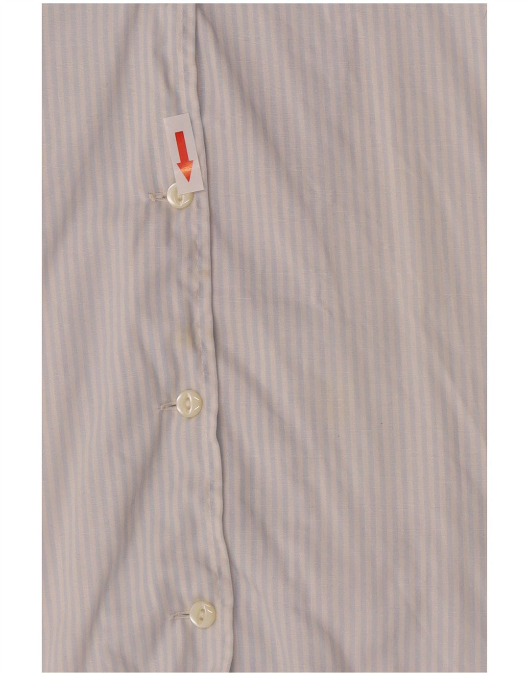 Benetton Dame Kortærmet Skjorte Bluse IT 44 Medium Blue Pinstripe