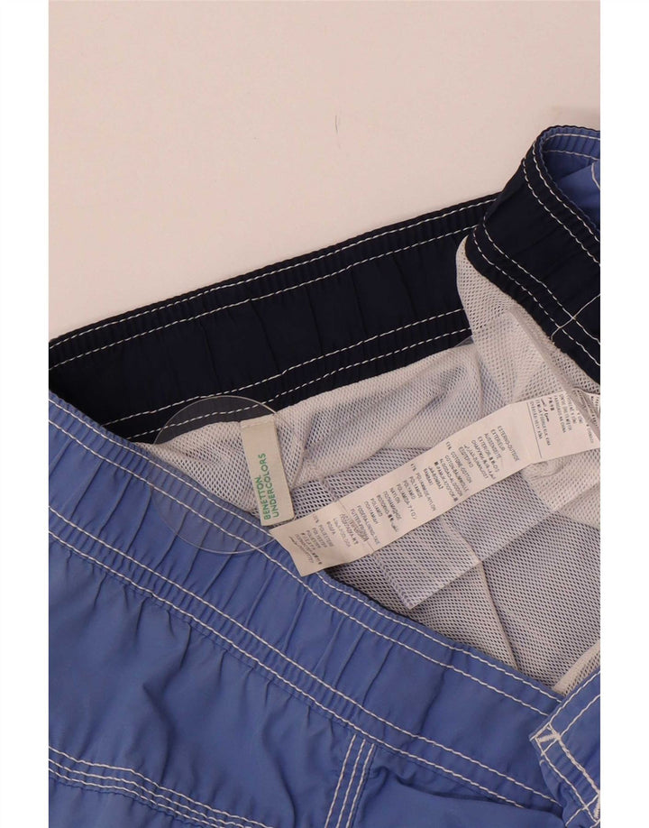 Benetton Badeshorts til mænd Små blå bomuld
