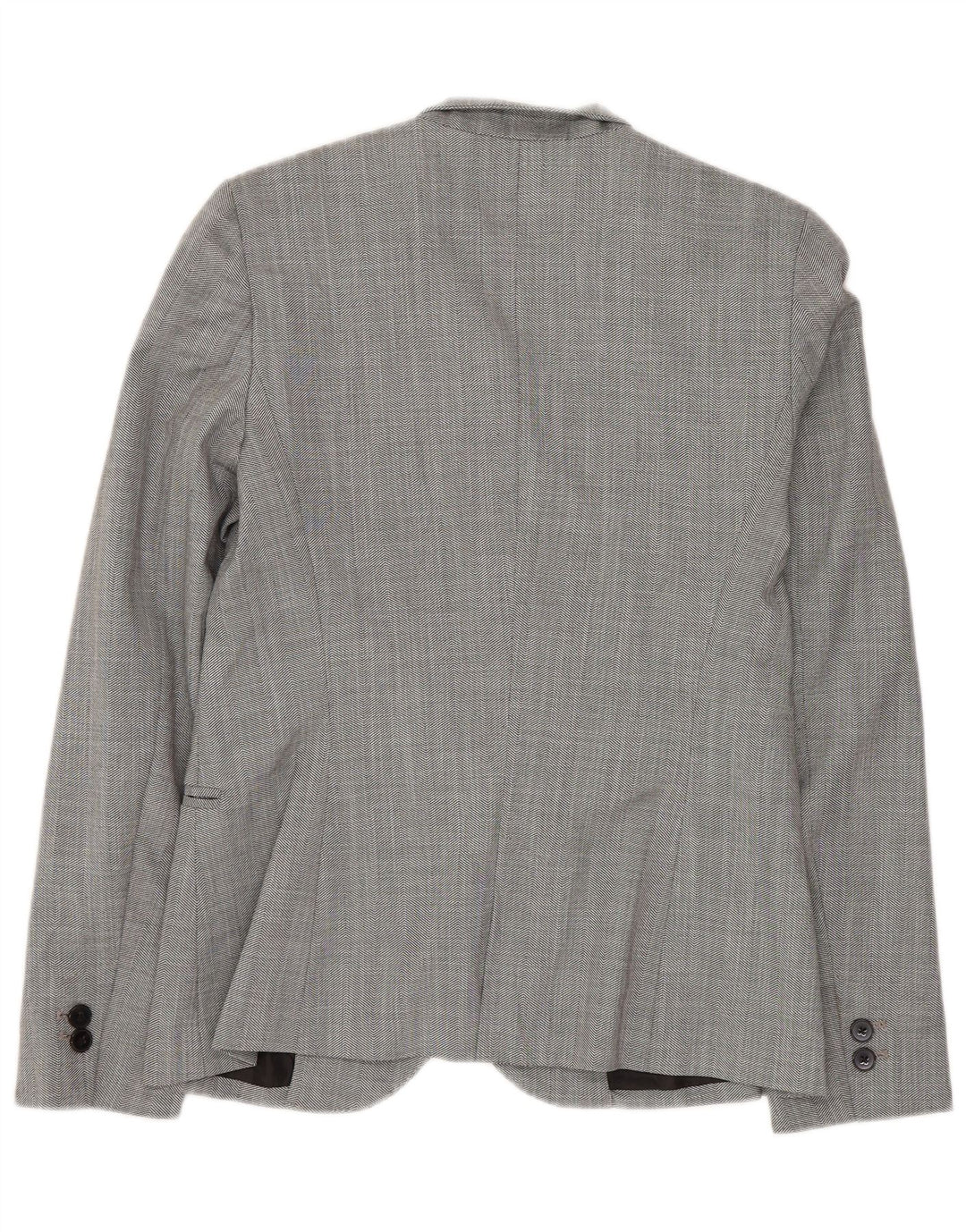 ZARA blazerjakke med 1 knap til kvinder EU 36 XS Grå polyester