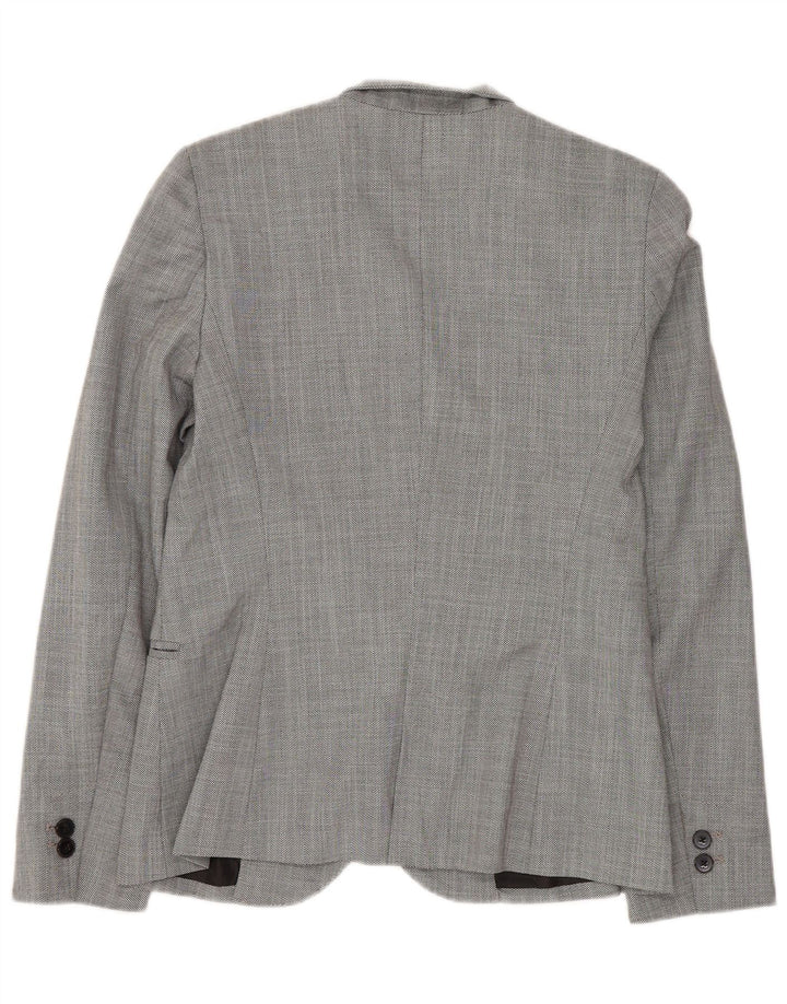 ZARA blazerjakke med 1 knap til kvinder EU 36 XS Grå polyester