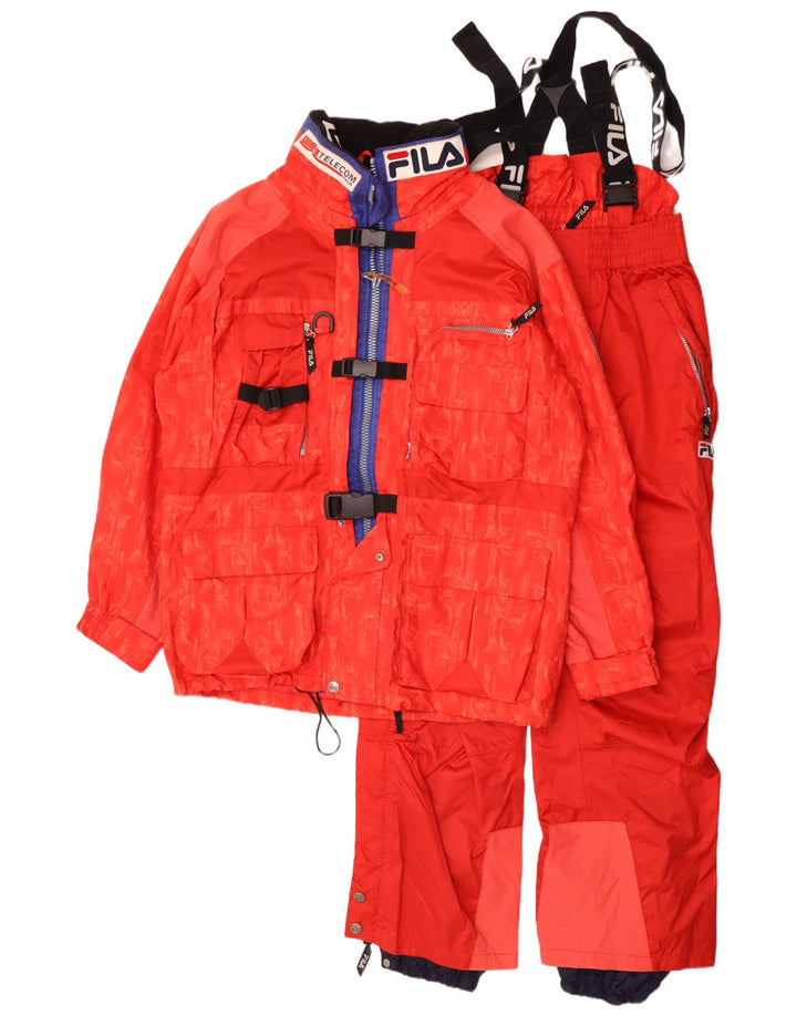 Fila Herre grafisk ski 2-delt sæt IT 48 Medium W30 L29 Rød farveblok