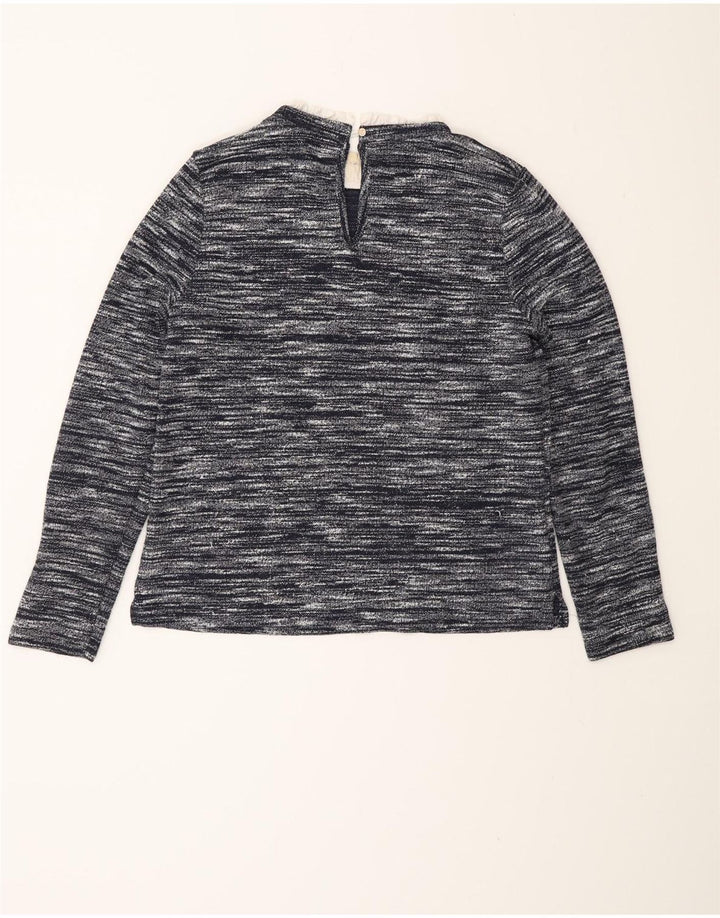 Oasis Dame Top Langærmet UK 12 Medium Navy Blue Flecked