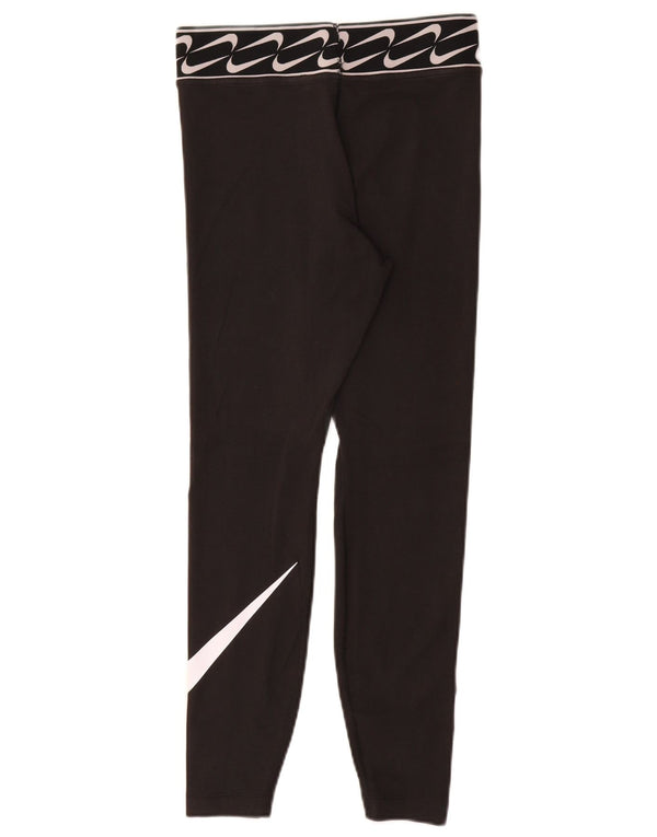 NIKE Grafiske Leggings til kvinder UK 10 Lille sort bomuld