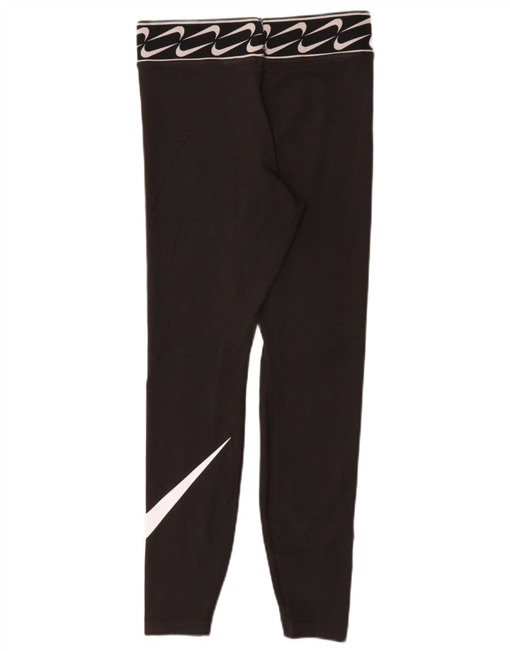 NIKE Grafiske Leggings til kvinder UK 10 Lille sort bomuld