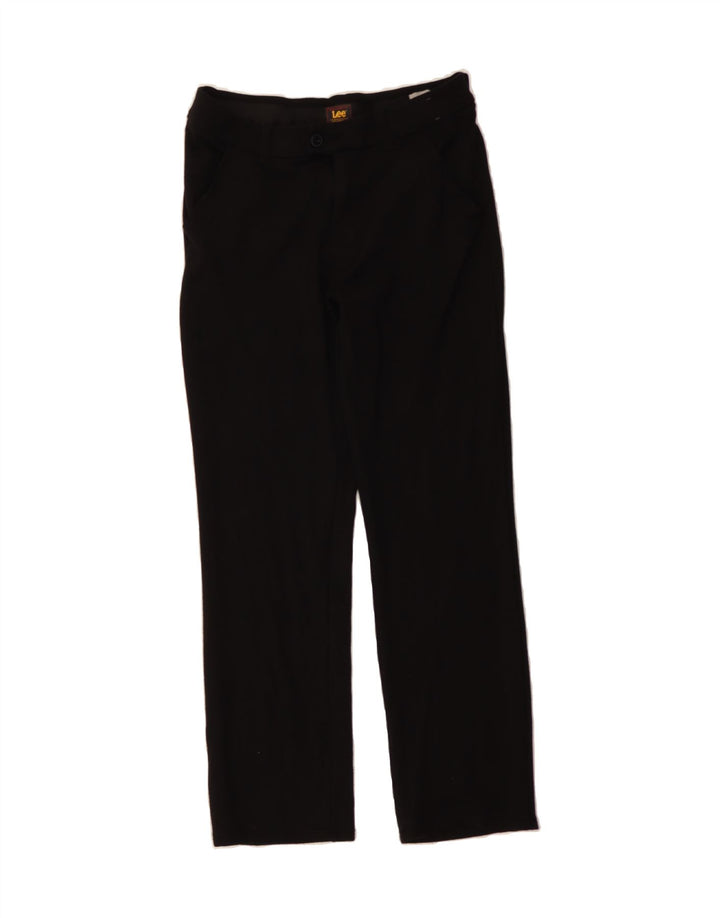LEE Womens Straight Casual Trousers US 6 Medium W30 L30 Black Nylon Vintage Lee and Second-Hand Lee from Messina Hembry 