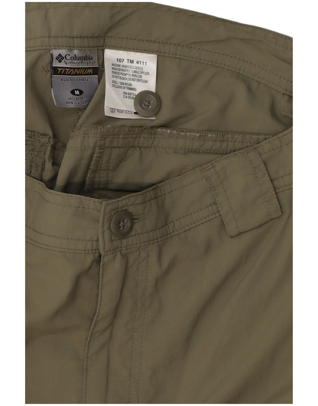 COLUMBIA Herre Titanium Cargo Shorts Medium W32 Khaki Nylon