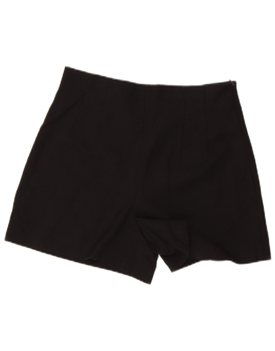 Zara Dame Højtalje Casual Shorts Medium W30 Sort Polyester