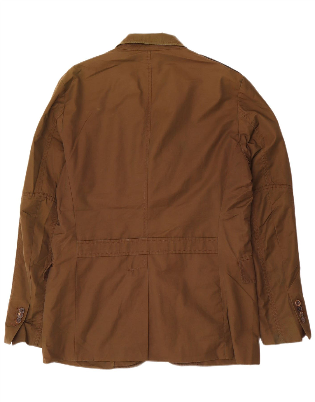 Massimo Dutti Herre 3-knaps blazerjakke EU 52 Stor brun bomuld