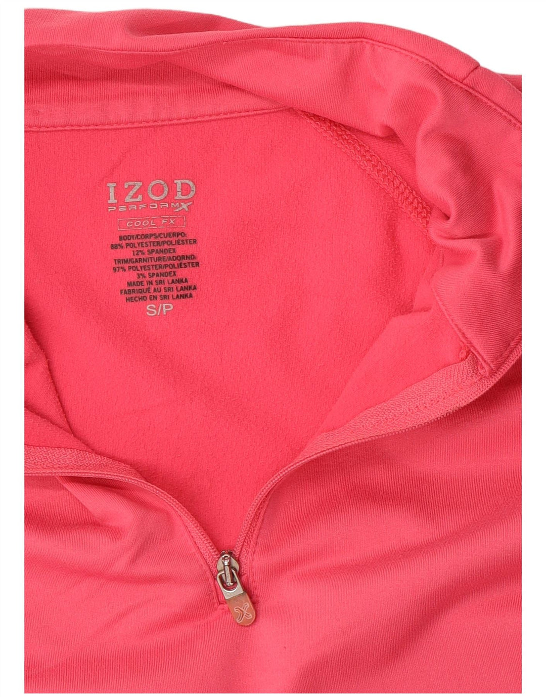 IZOD Sweatshirt med lynlås til mænd Small Pink Polyester